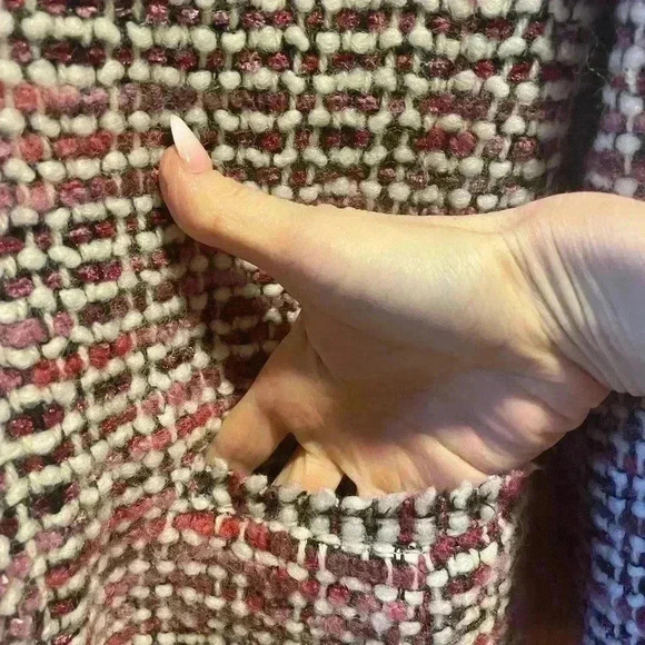 NEW Isabel Marant Penia Tweed Pink Black Blazer Jacket Size 34 French US 2 - Picture 15 of 16